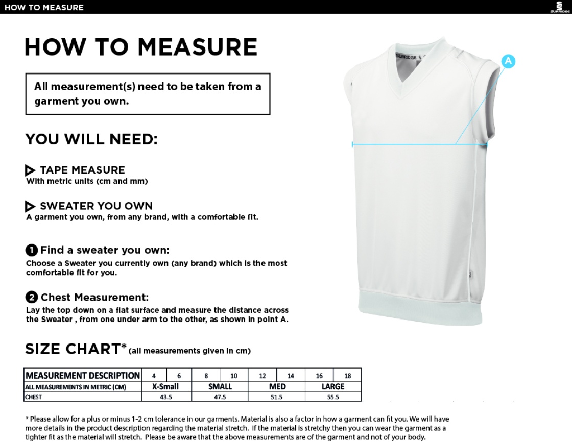 HORSPATH CC BLAST SLEEVELESS WOMENS SWEATER-Ivory - Size Guide