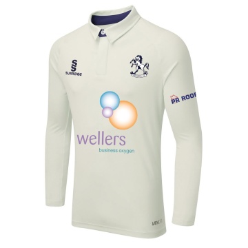 Horspath CC - Ergo Long Sleeve Navy Trim Shirt